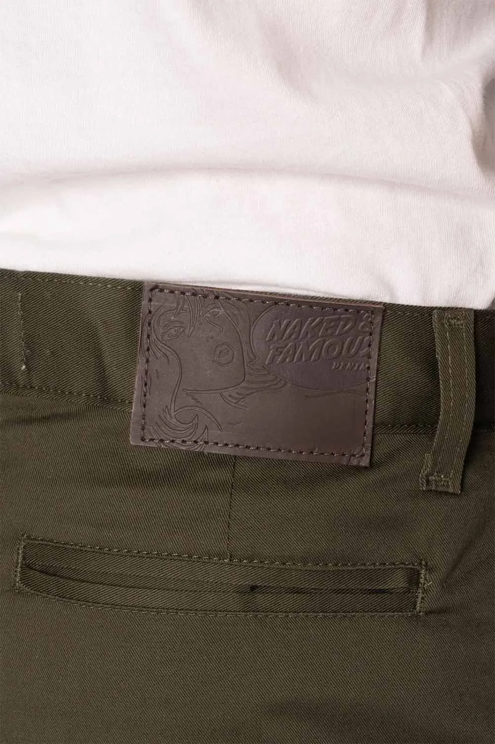 STRAIGHT CHINO - GREEN STRETCH TWILL sold by REVOLVR Menswear product image thumbnail 5