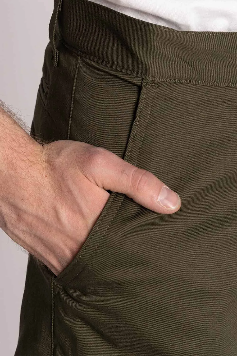 STRAIGHT CHINO - GREEN STRETCH TWILL sold by REVOLVR Menswear product image thumbnail 4