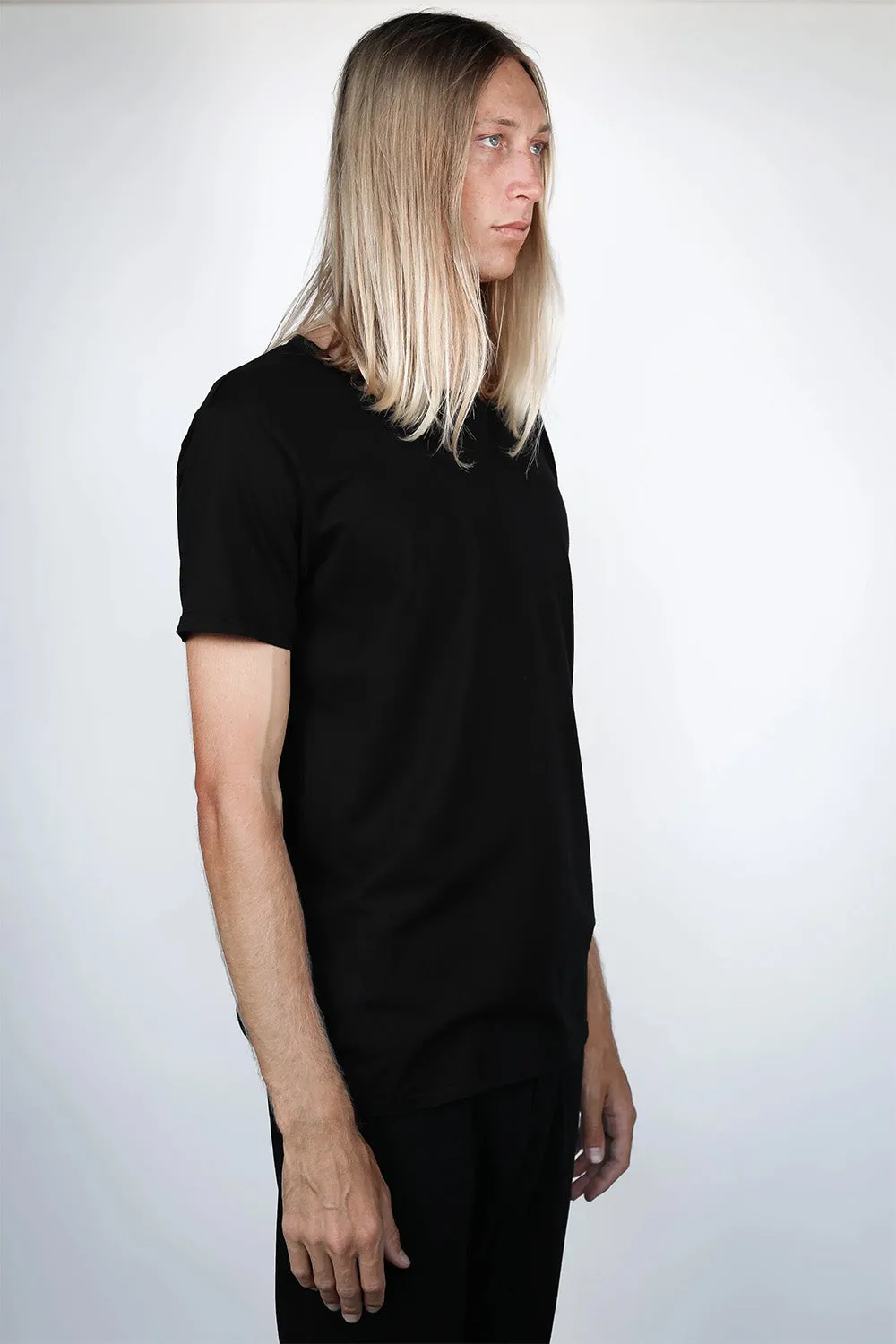 BASIC SS TEE Black sold by REVOLVR Menswear product image thumbnail 3