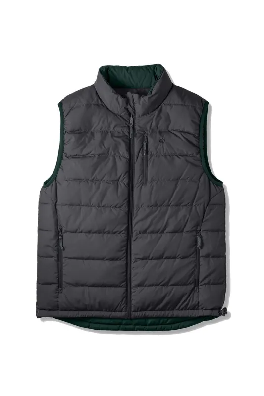 M's DRYDOWN REVERSIBLE VEST Pine/Charcoal sold by REVOLVR Menswear