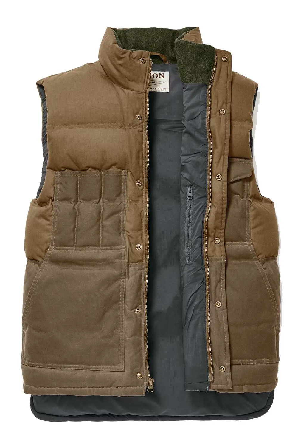 DOWN CRUISER VEST Dark Tan sold by REVOLVR Menswear product image thumbnail 2