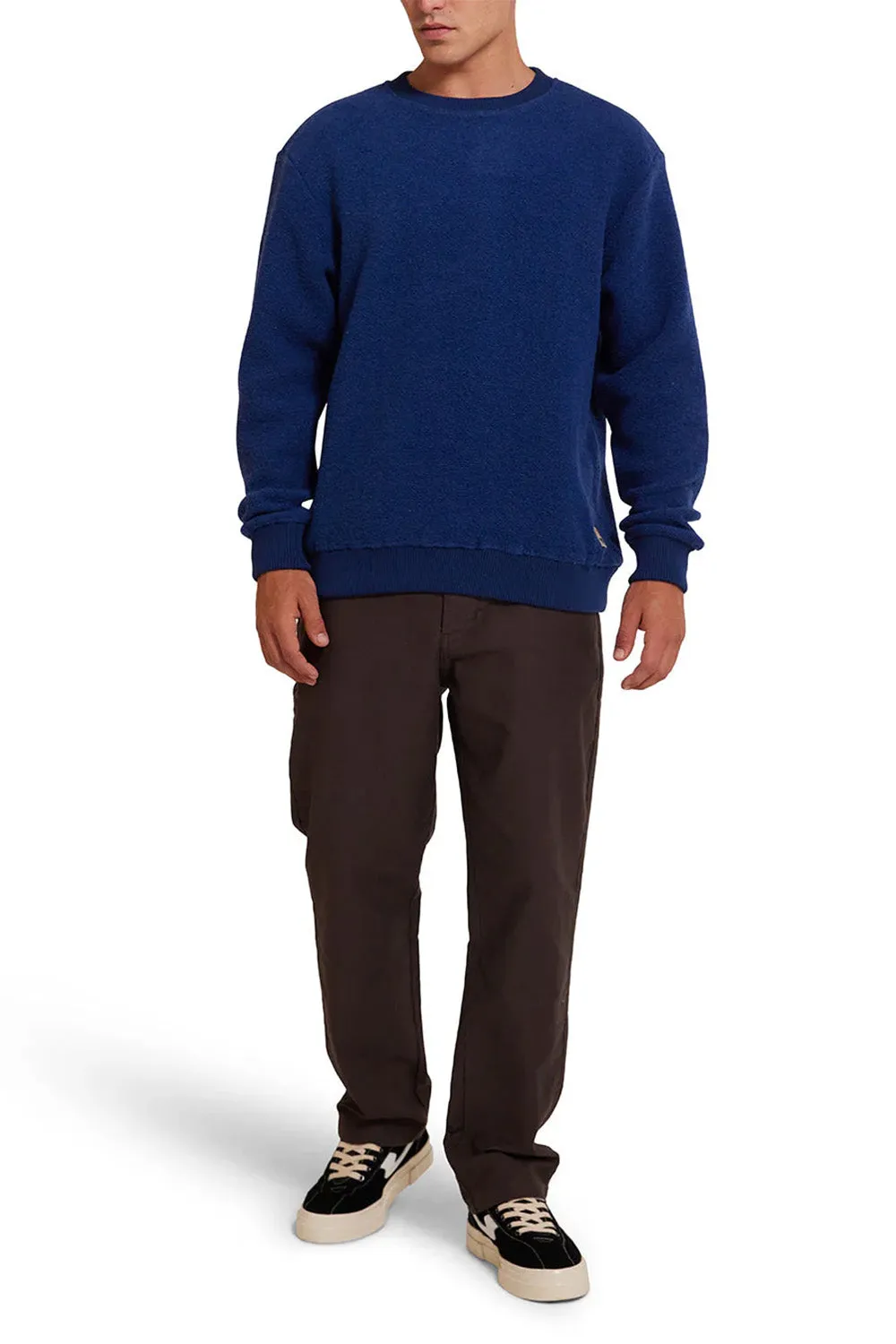 REO TEXTURED FLEECE Blue sold by REVOLVR Menswear product image thumbnail 4