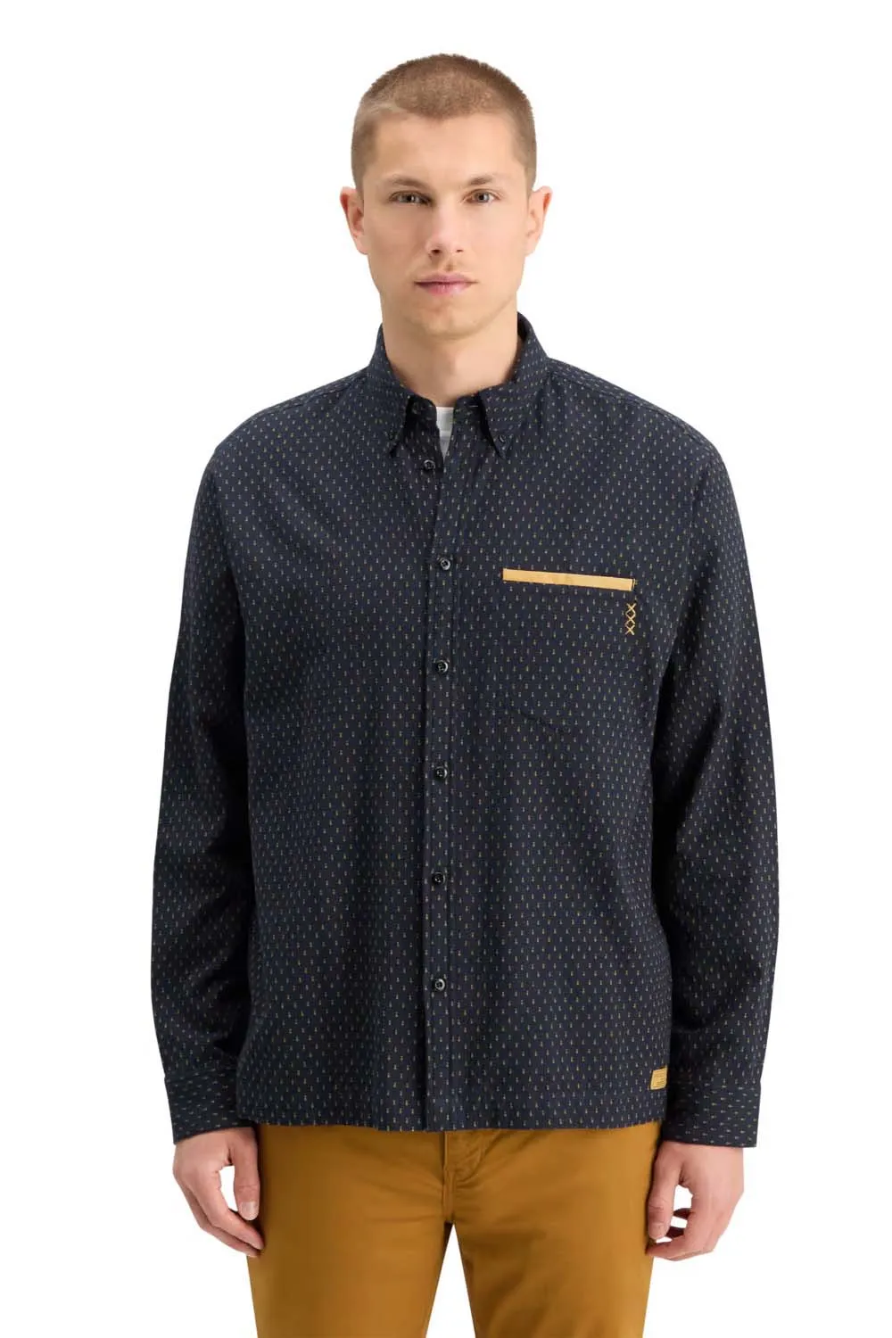 RELAXED FIT JACQUARD SHIRT Night sold by REVOLVR Menswear product image thumbnail 2