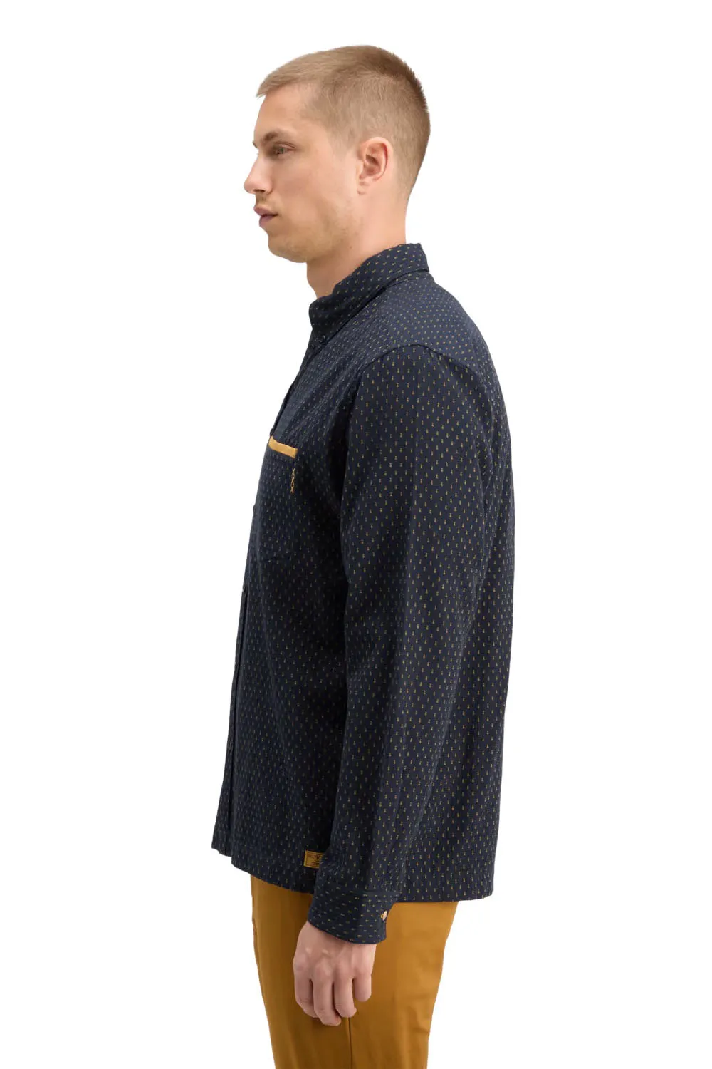 RELAXED FIT JACQUARD SHIRT Night sold by REVOLVR Menswear product image thumbnail 3