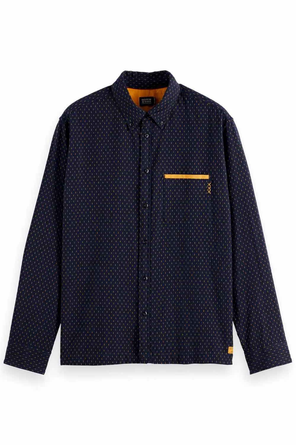 RELAXED FIT JACQUARD SHIRT Night sold by REVOLVR Menswear