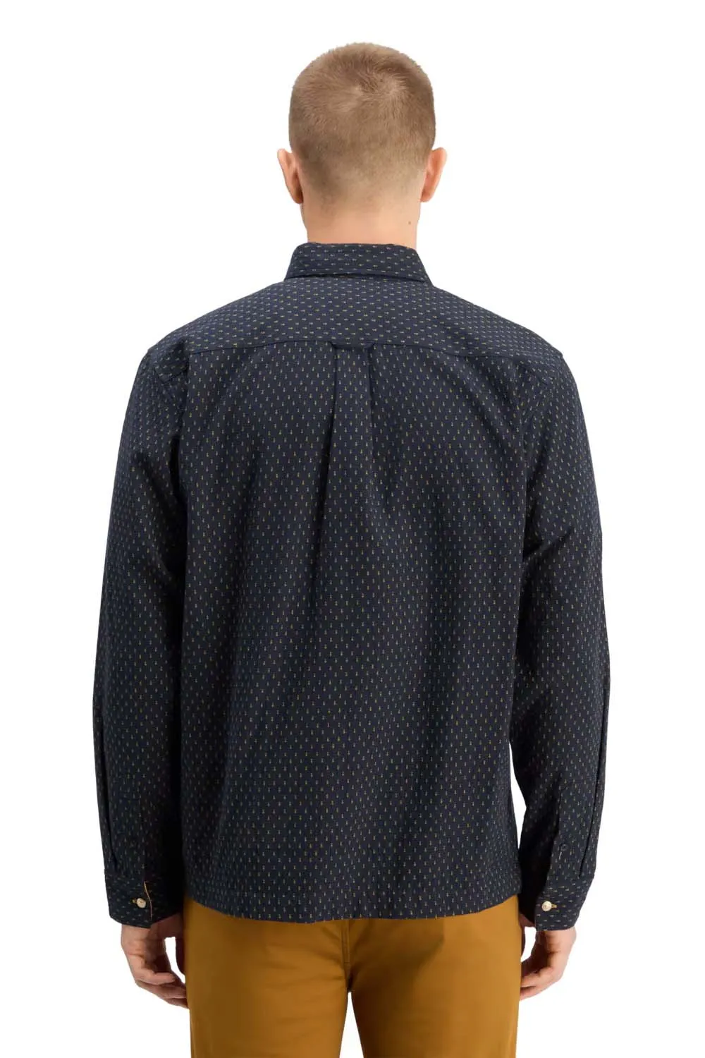 RELAXED FIT JACQUARD SHIRT Night sold by REVOLVR Menswear product image thumbnail 4