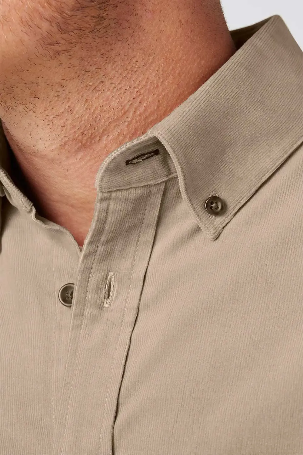 JACKSON CORD SHIRT Khaki Solid sold by REVOLVR Menswear product image thumbnail 4