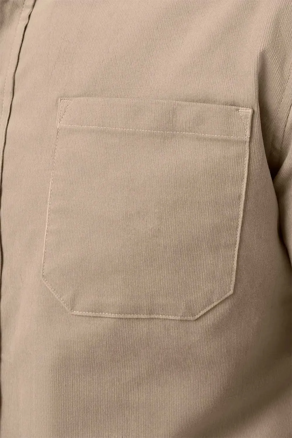 JACKSON CORD SHIRT Khaki Solid sold by REVOLVR Menswear product image thumbnail 5