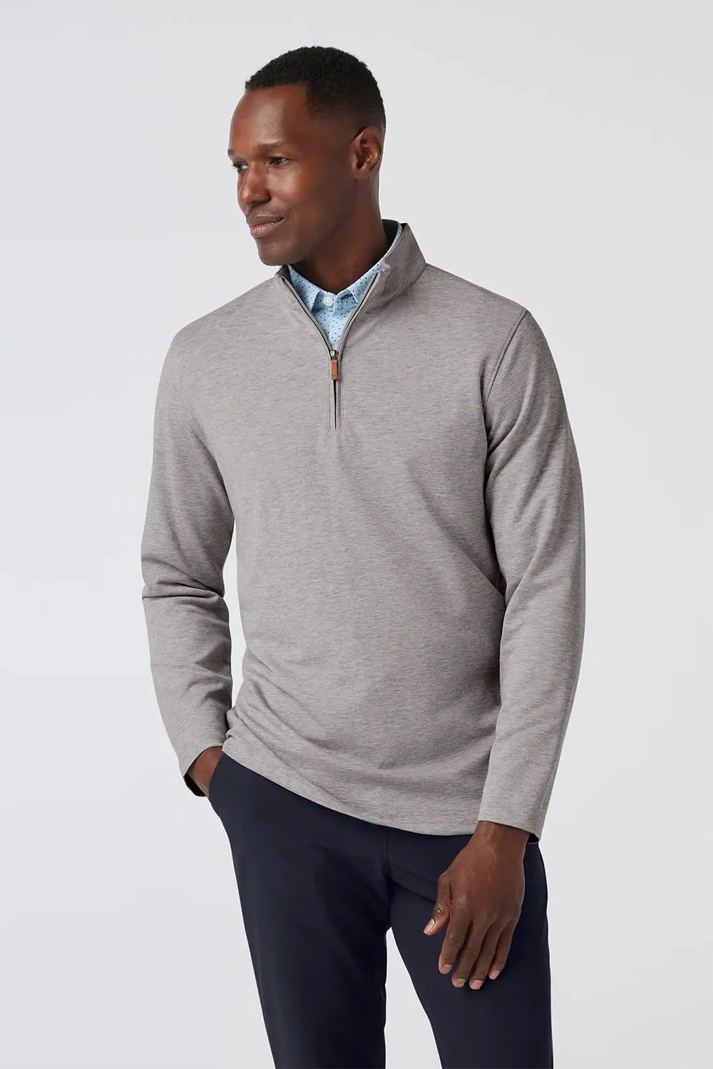 KPI QUARTER ZIP Silver Heather sold by REVOLVR Menswear product image thumbnail 2