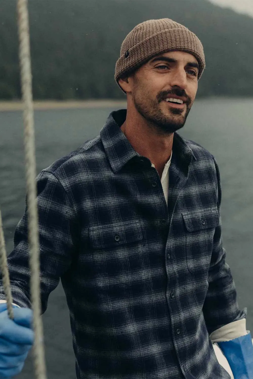 THE YOSEMITE LS Navy Shadow Plaid sold by REVOLVR Menswear product image thumbnail 2