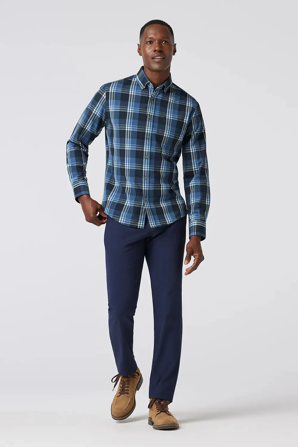 CITY FLANNEL Denim Blue William Plaid sold by REVOLVR Menswear product image thumbnail 2