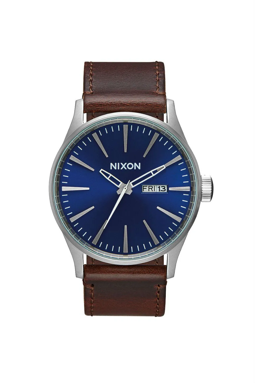 SENTRY LEATHER WATCH - BLUE/BROWN sold by REVOLVR Menswear