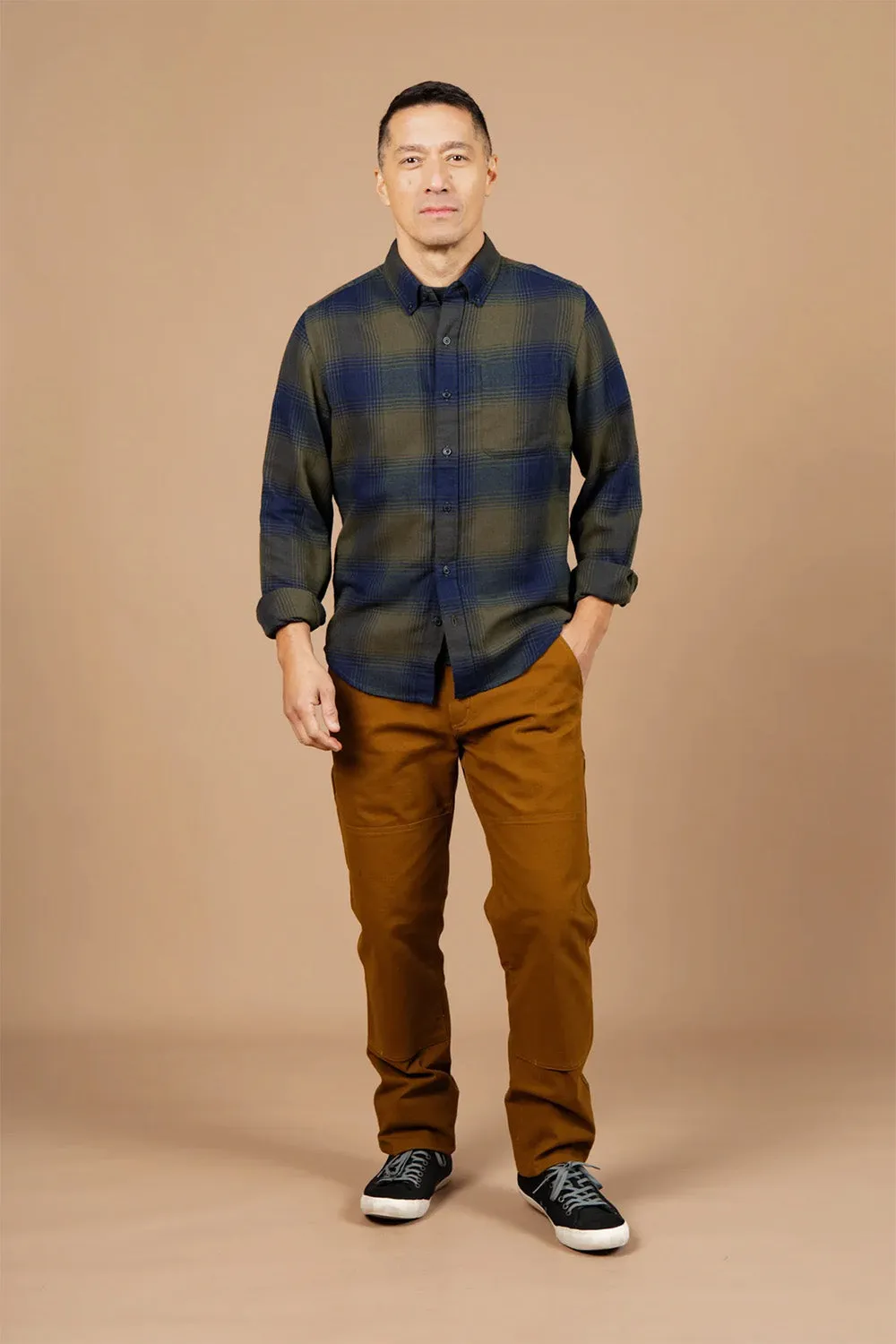 SUTTON SLIM SHIRT Pacific Ombre Plaid sold by REVOLVR Menswear product image thumbnail 3