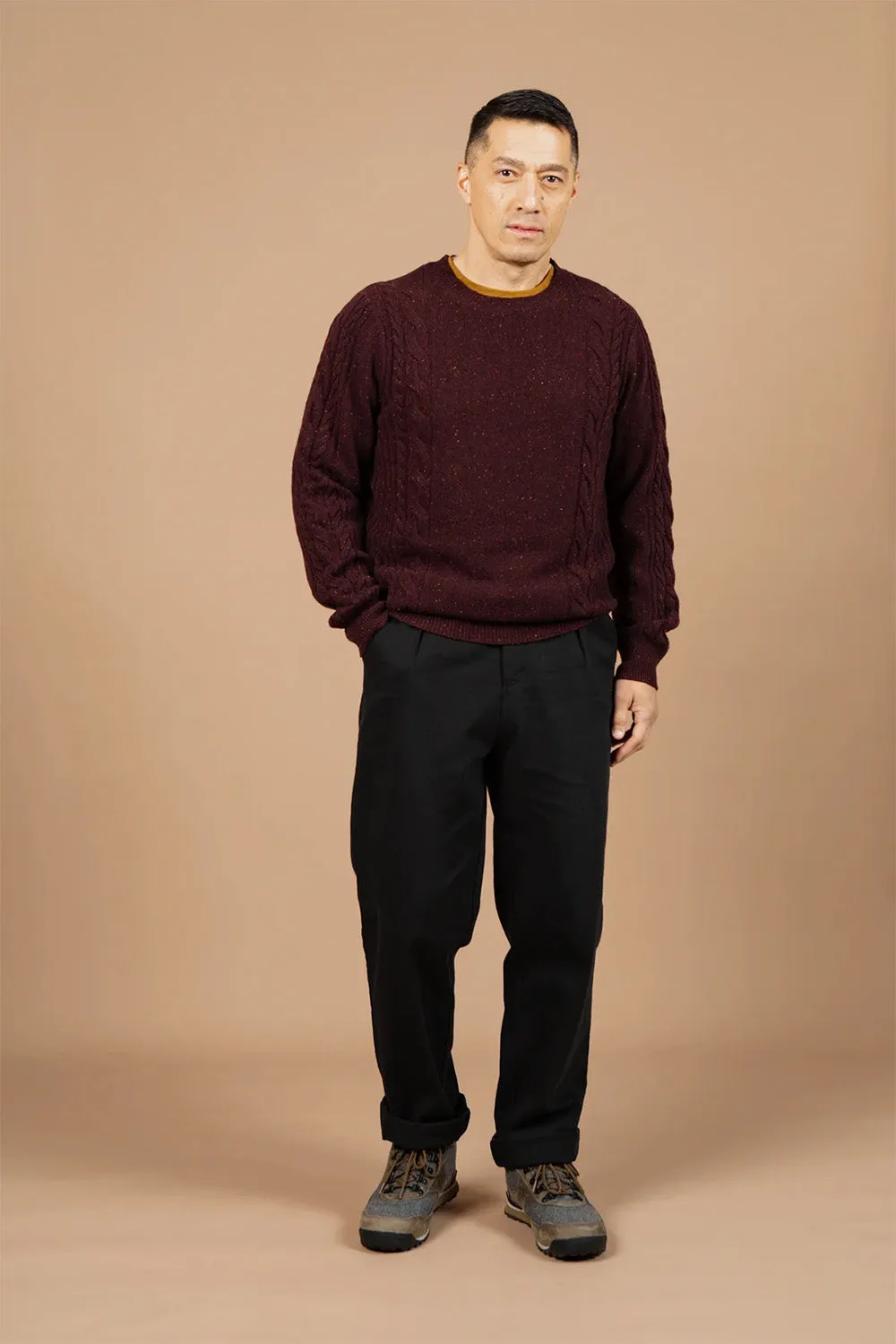 HUGO SWEATER Burgundy Donegal sold by REVOLVR Menswear product image thumbnail 4