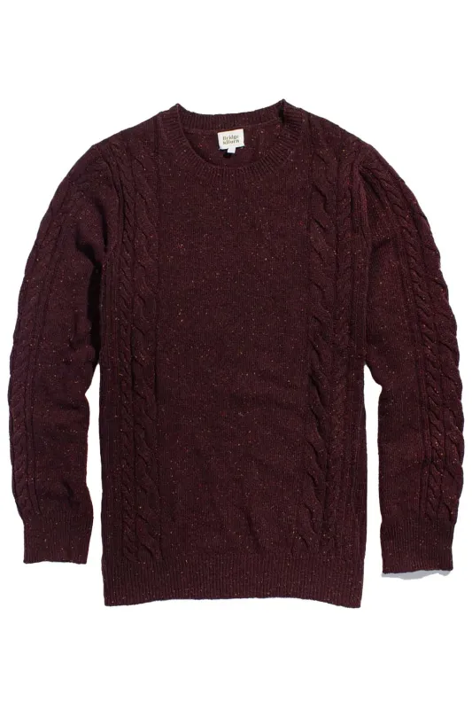 HUGO SWEATER Burgundy Donegal sold by REVOLVR Menswear