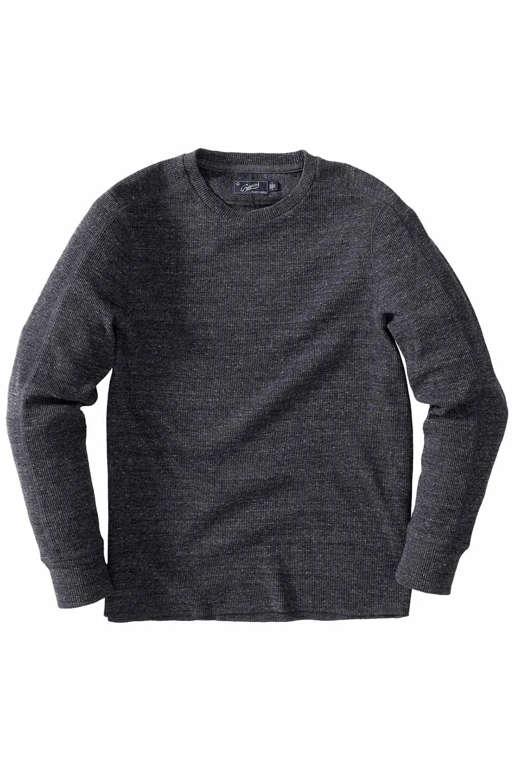 NEW SPENCER WAFFLE CREW Charcoal sold by REVOLVR Menswear