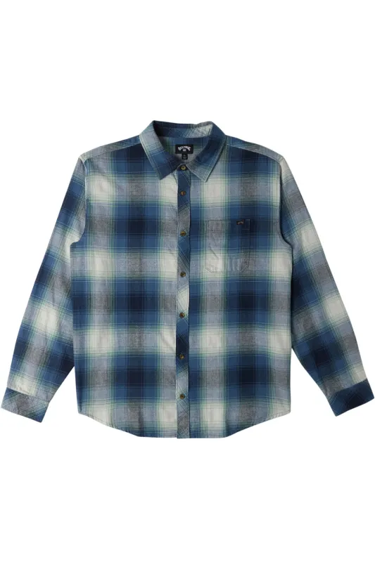 COASTLINE LS FLANNEL Dusty Blue sold by REVOLVR Menswear