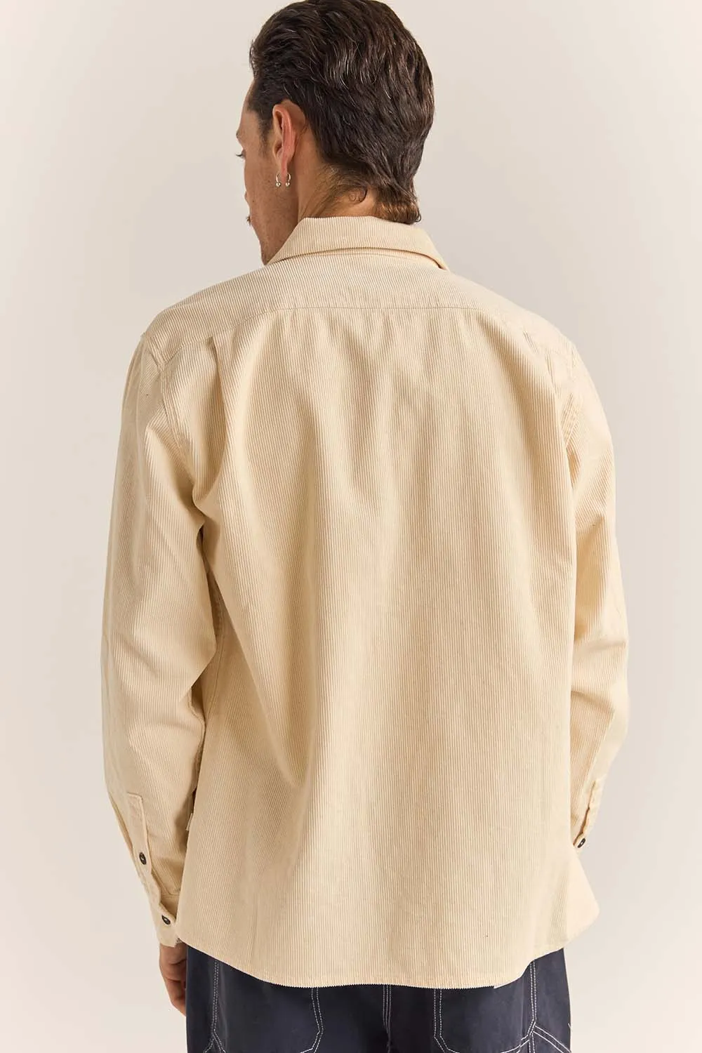CORDUROY LS SHIRT Natural sold by REVOLVR Menswear product image thumbnail 4