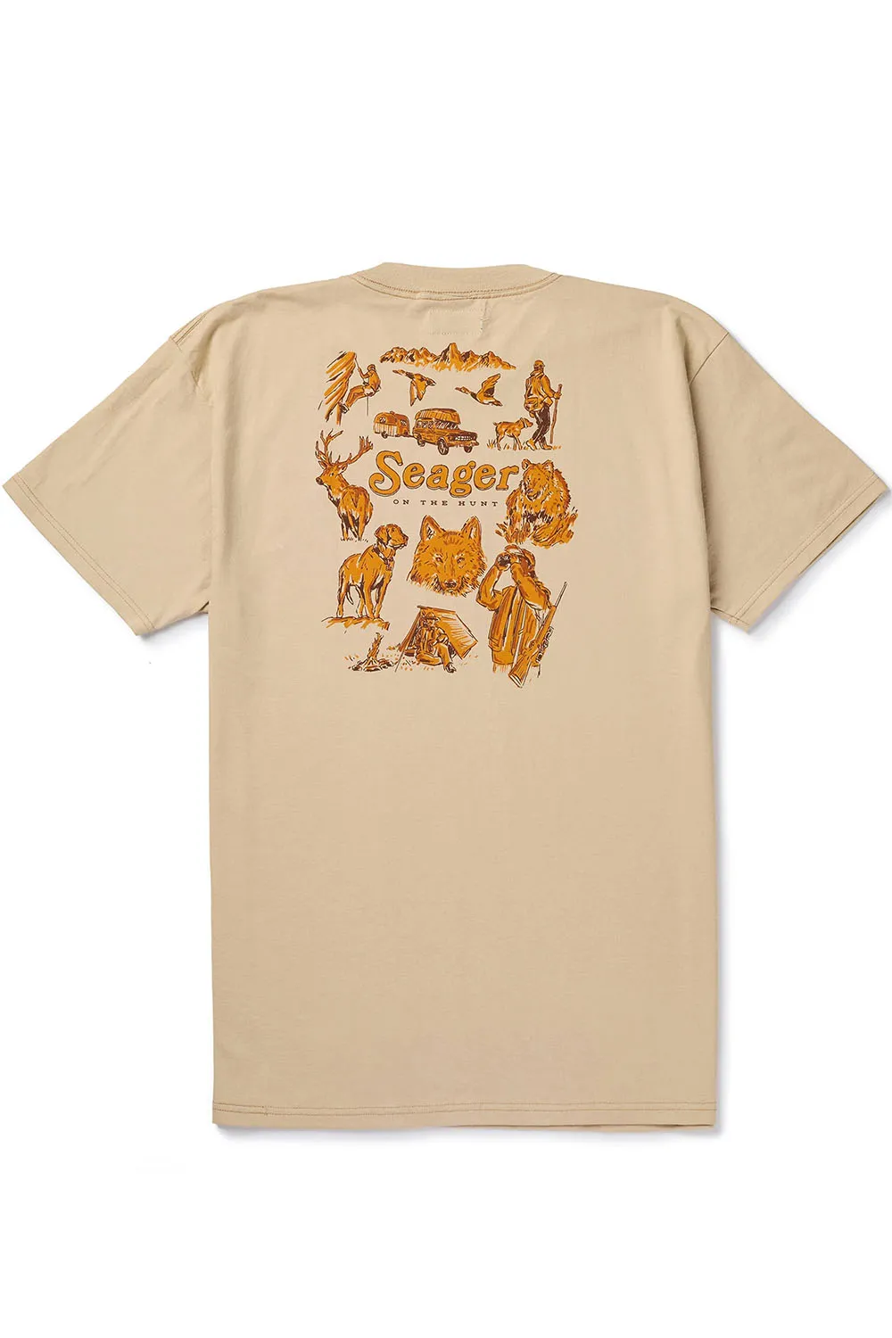 ON THE HUNT TEE Cream/Cream sold by REVOLVR Menswear product image thumbnail 2