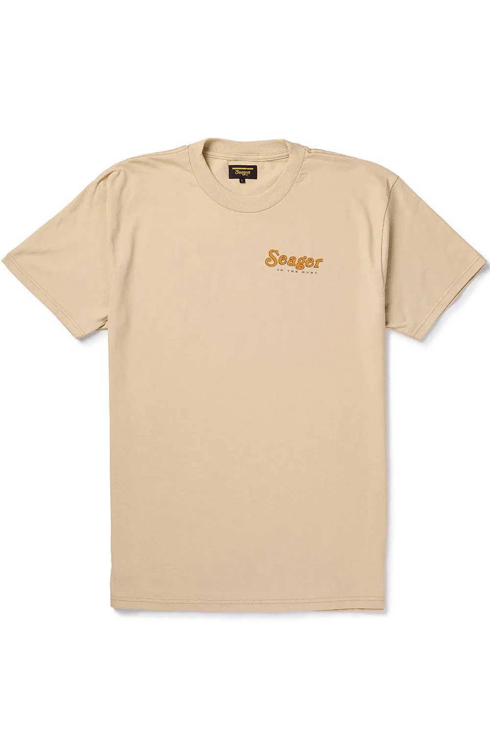 ON THE HUNT TEE Cream/Cream sold by REVOLVR Menswear