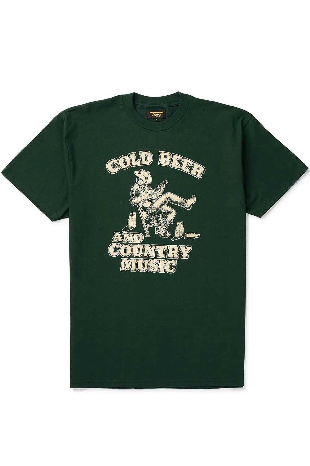 COUNTRY MUSIC TEE Army Green sold by REVOLVR Menswear