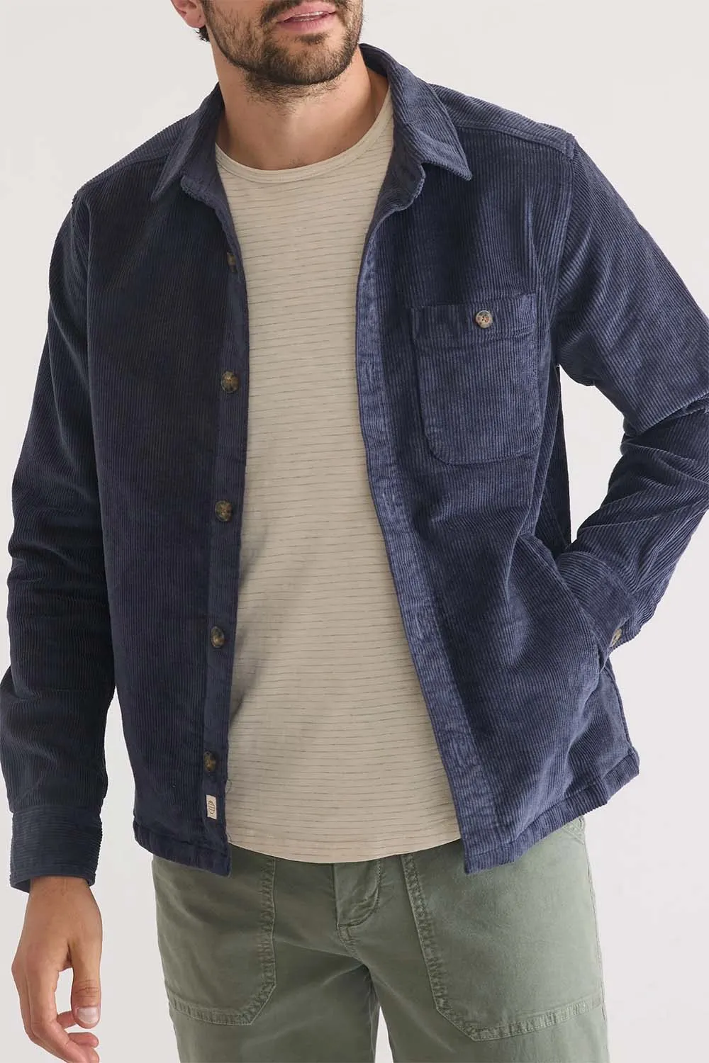 MAX BROKEN IN CORD OVERSHIRT Mood Indigo sold by REVOLVR Menswear product image thumbnail 2