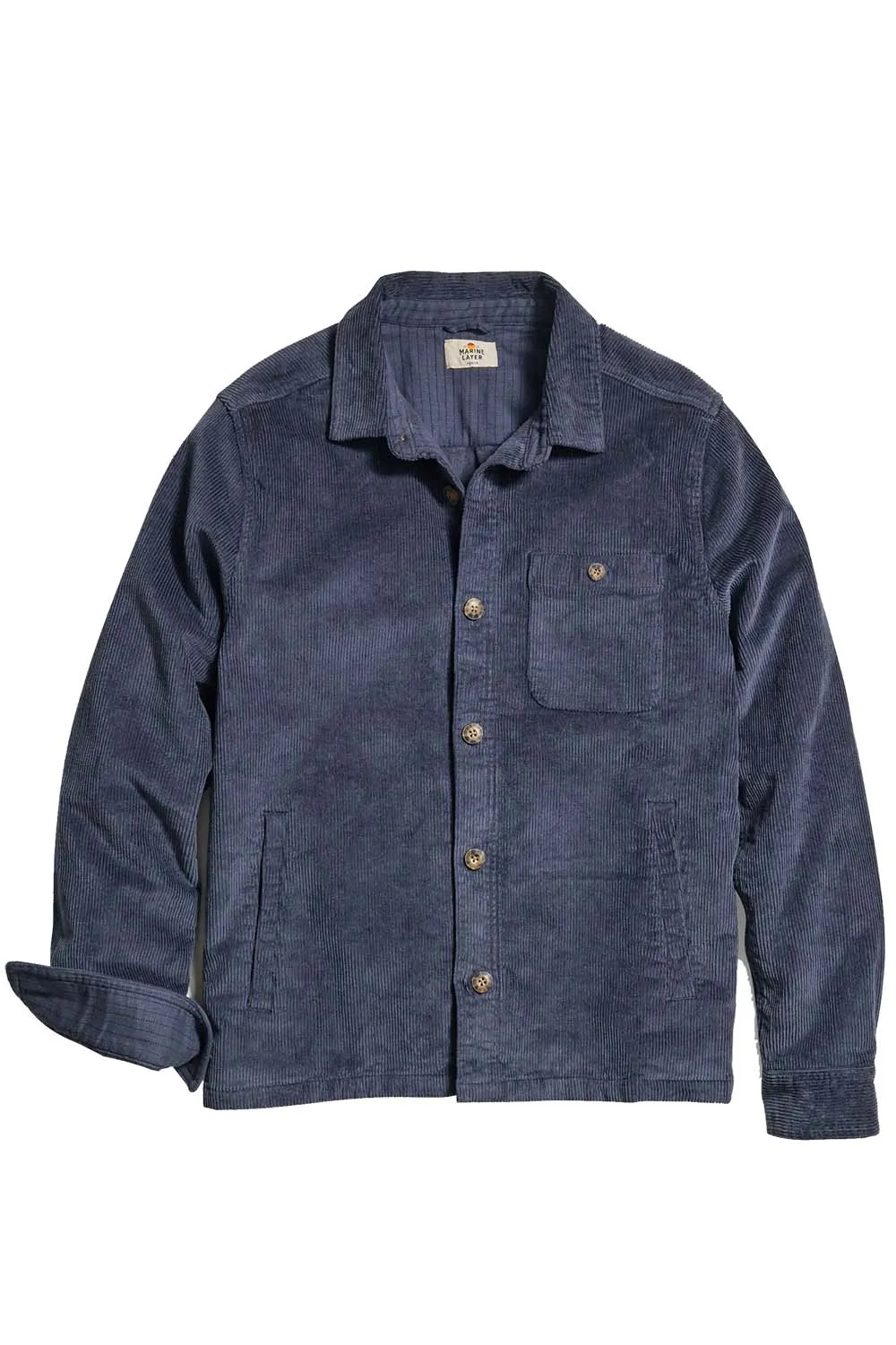 MAX BROKEN IN CORD OVERSHIRT Mood Indigo sold by REVOLVR Menswear