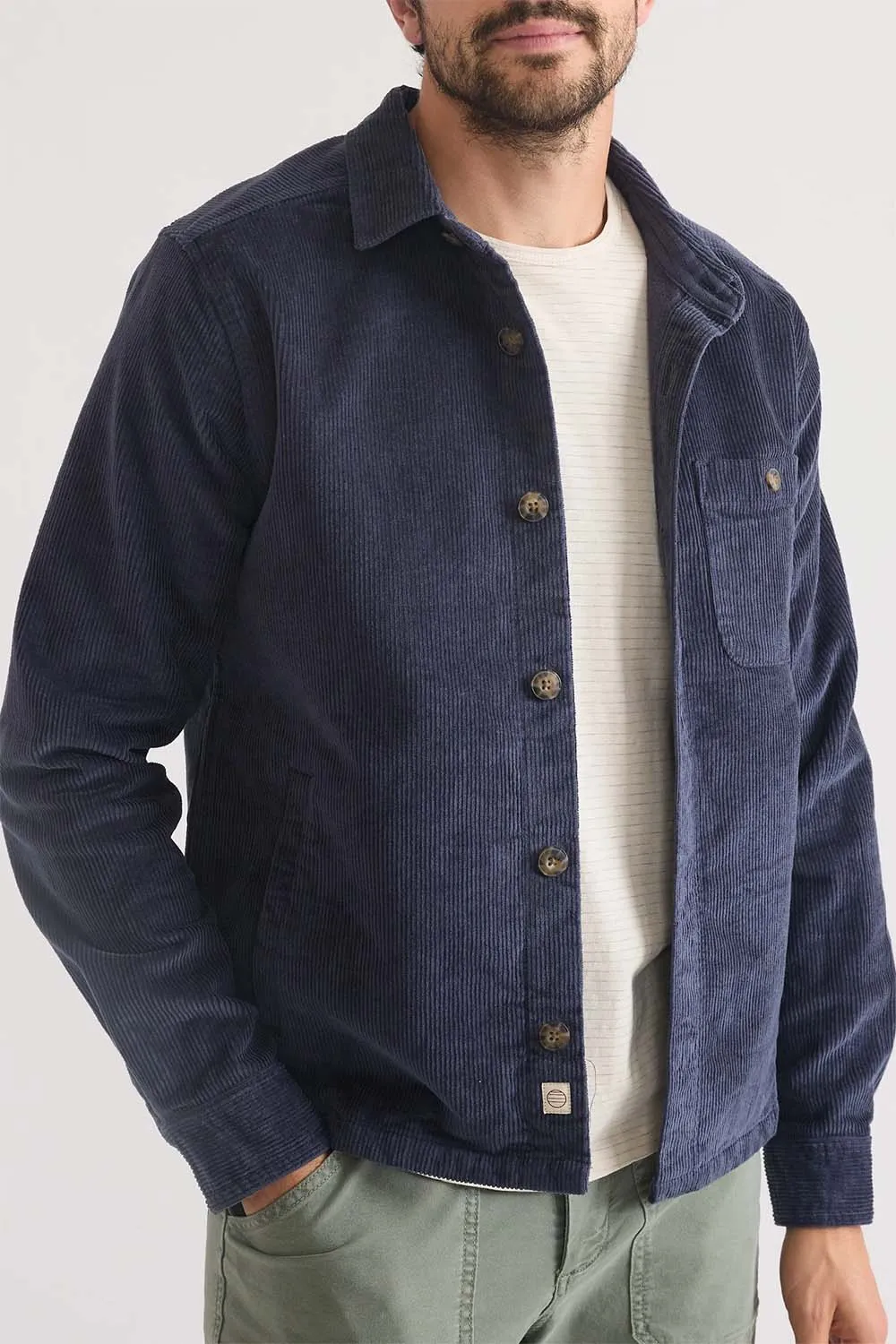 MAX BROKEN IN CORD OVERSHIRT Mood Indigo sold by REVOLVR Menswear product image thumbnail 4
