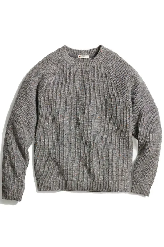 COLEMAN CREW SWEATER Mid Grey made by Marine Layer
