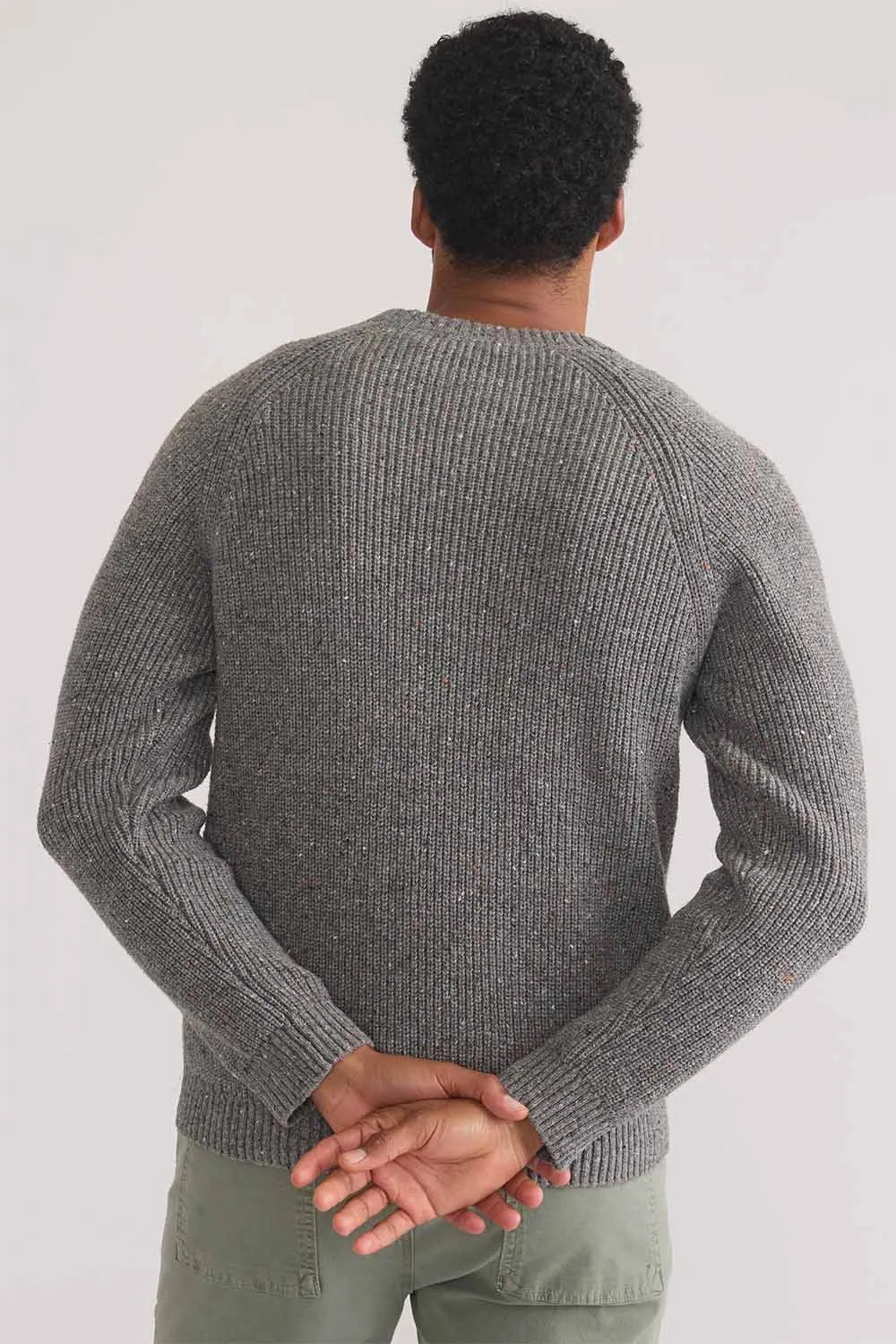 COLEMAN CREW SWEATER Mid Grey sold by REVOLVR Menswear product image thumbnail 4