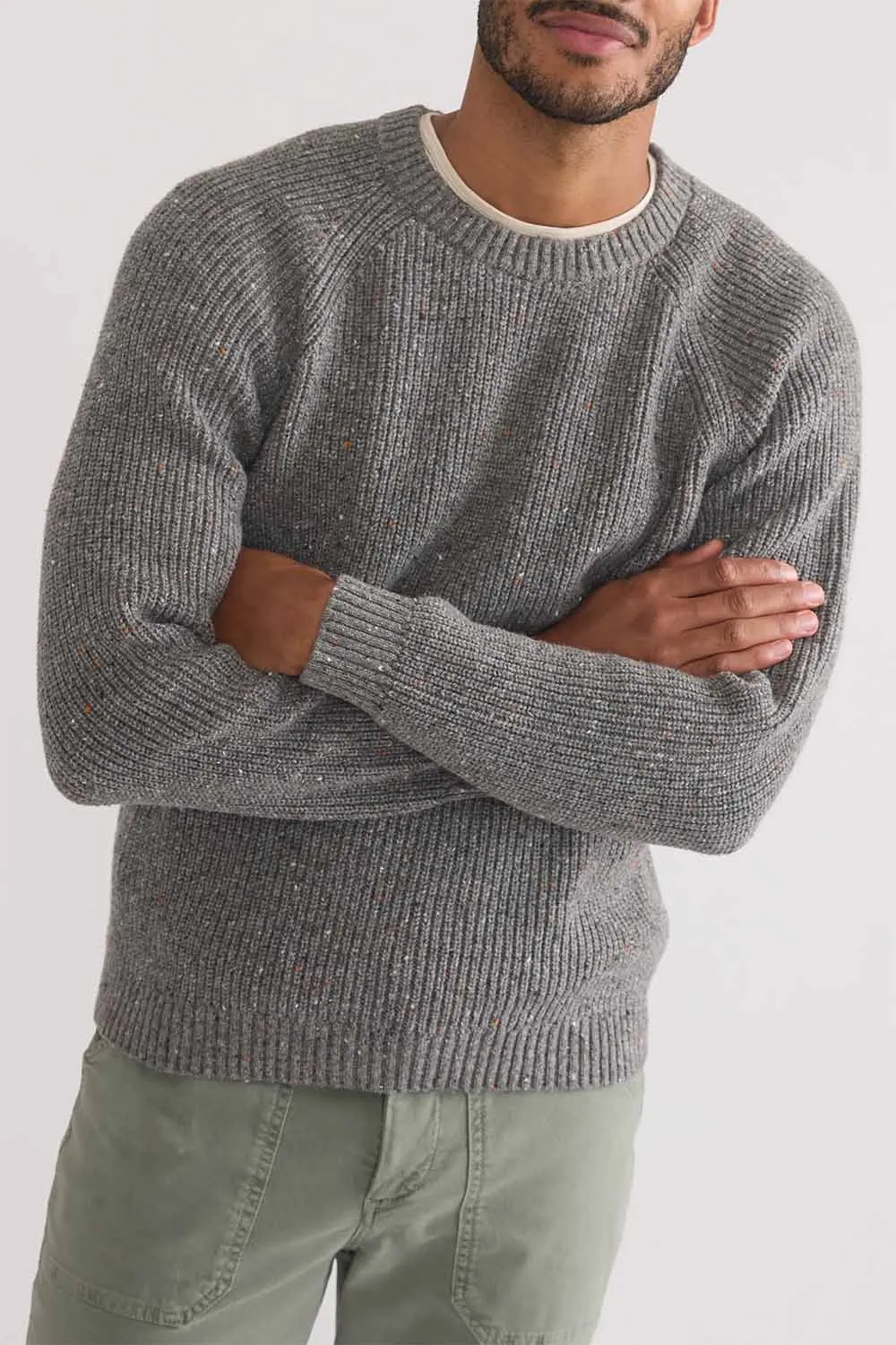 COLEMAN CREW SWEATER Mid Grey sold by REVOLVR Menswear product image thumbnail 3