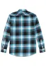 VINTAGE FLANNEL WORKSHIRT Blue/Black/Multi Plaid sold by REVOLVR Menswear