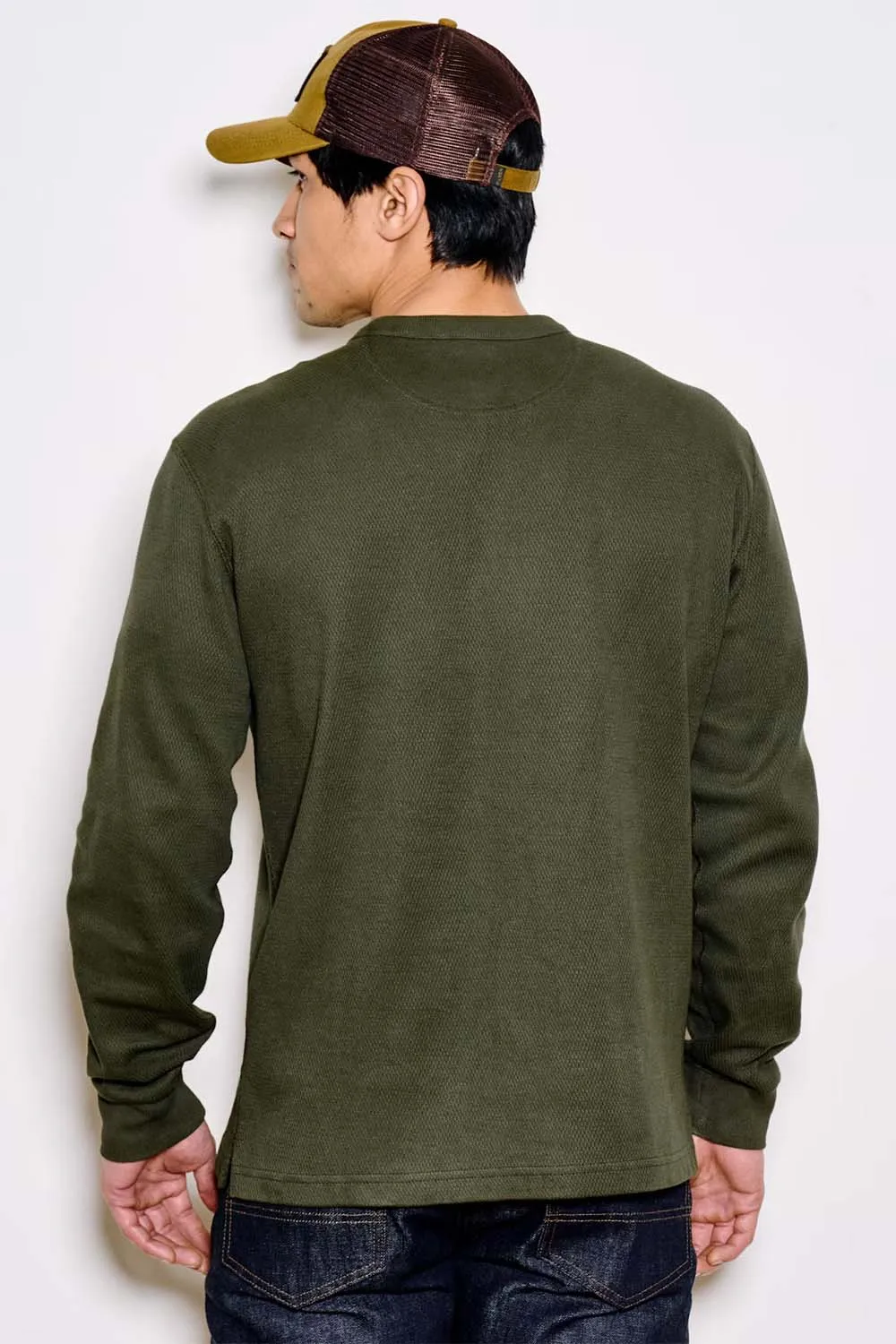 WAFFLE KNIT THERMAL Mossy Rock sold by REVOLVR Menswear product image thumbnail 3