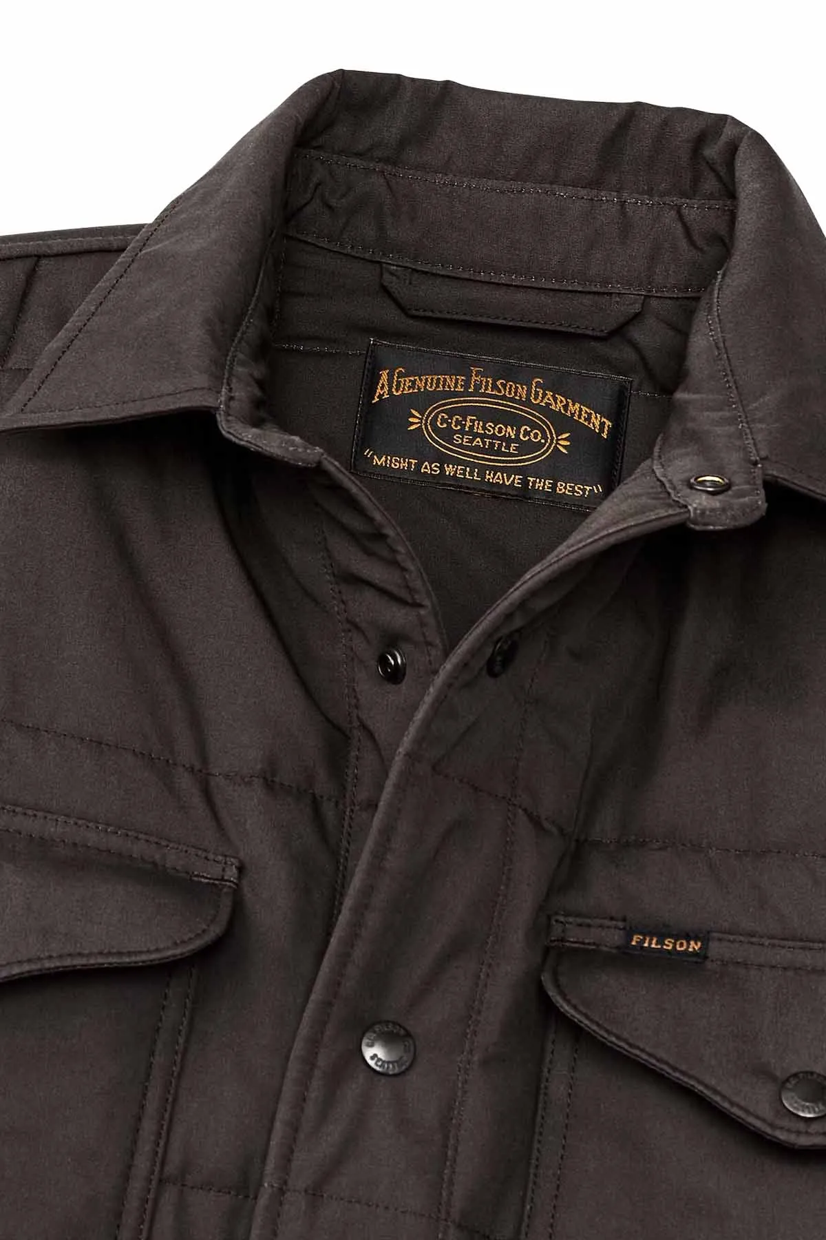 COVER CLOTH QUILTED JAC-SHIRT Cinder sold by REVOLVR Menswear product image thumbnail 4