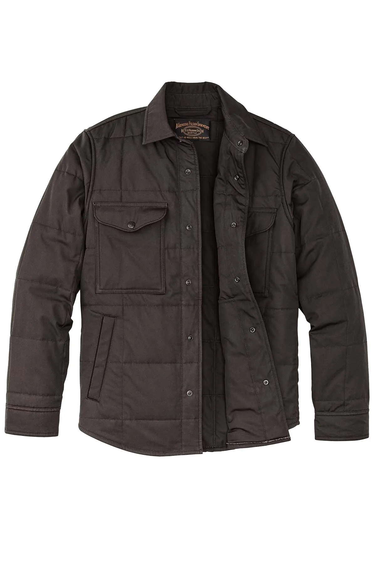 COVER CLOTH QUILTED JAC-SHIRT Cinder sold by REVOLVR Menswear product image thumbnail 2