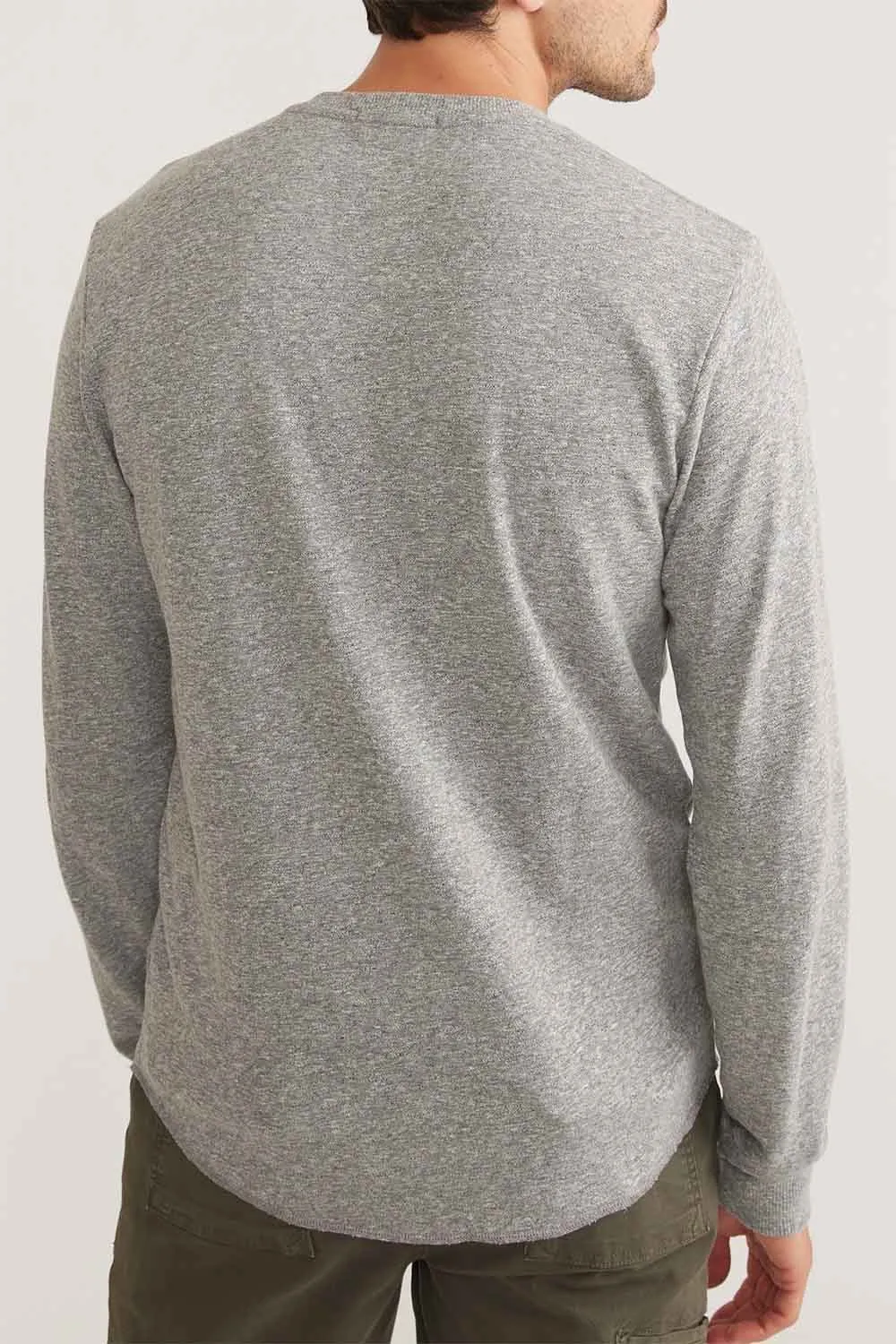 DOUBLE KNIT HENLEY Heather Grey sold by REVOLVR Menswear product image thumbnail 4