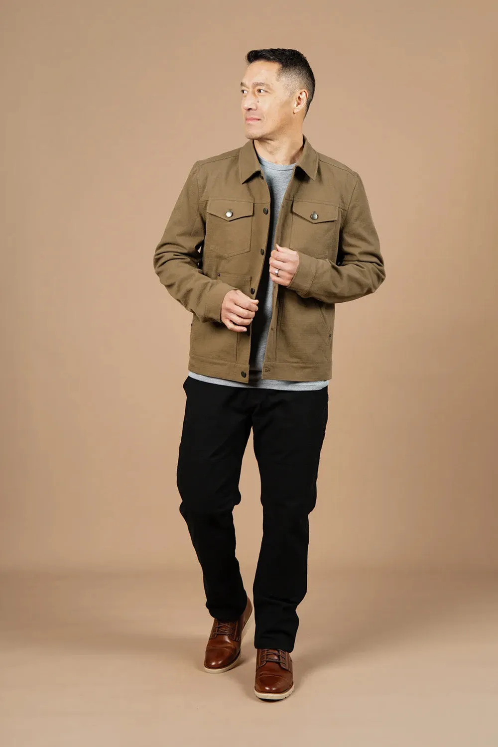 THE BURL JACKET Warm Olive sold by REVOLVR Menswear product image thumbnail 3