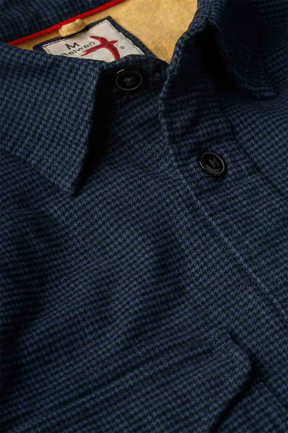 UTILITY WORKSHIRT Navy/Black Houndstooth sold by REVOLVR Menswear product image thumbnail 2