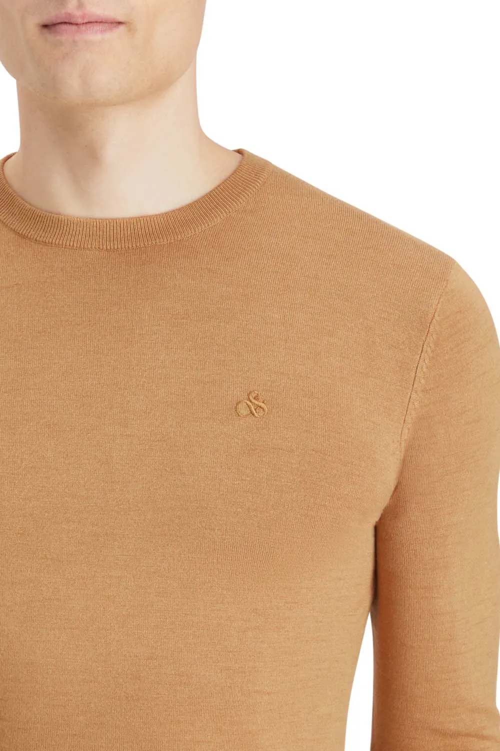 VISCOSE PULLOVER CREWNECK Light Camel sold by REVOLVR Menswear product image thumbnail 4