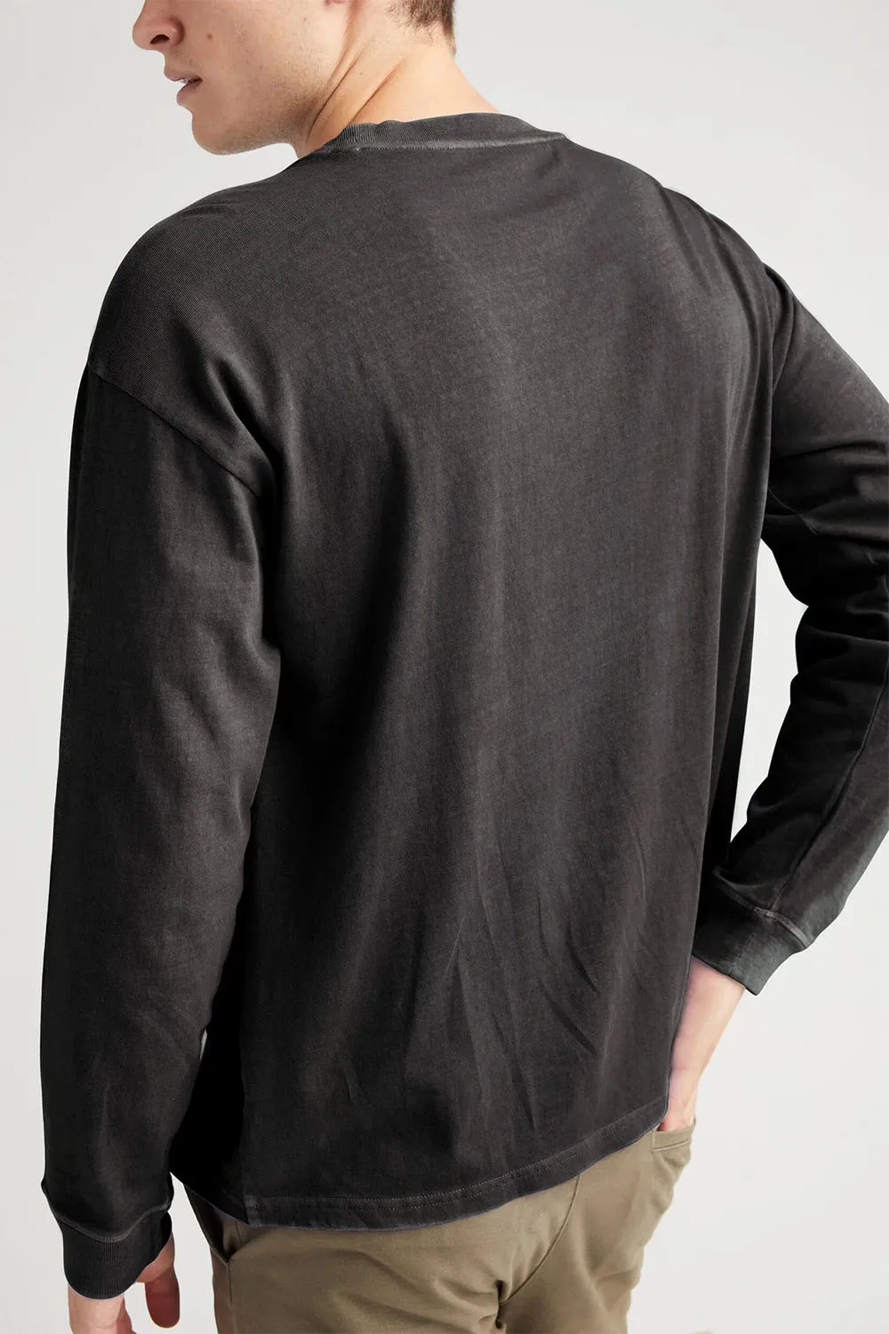RELAXED LS TEE Stretch Limo sold by REVOLVR Menswear product image thumbnail 3