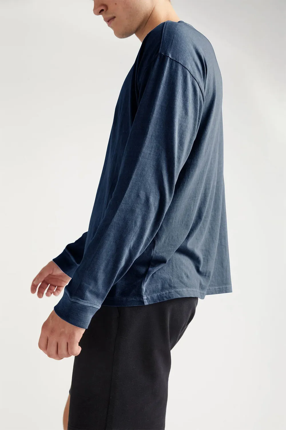 RELAXED LS TEE Moonlit Ocean sold by REVOLVR Menswear product image thumbnail 3