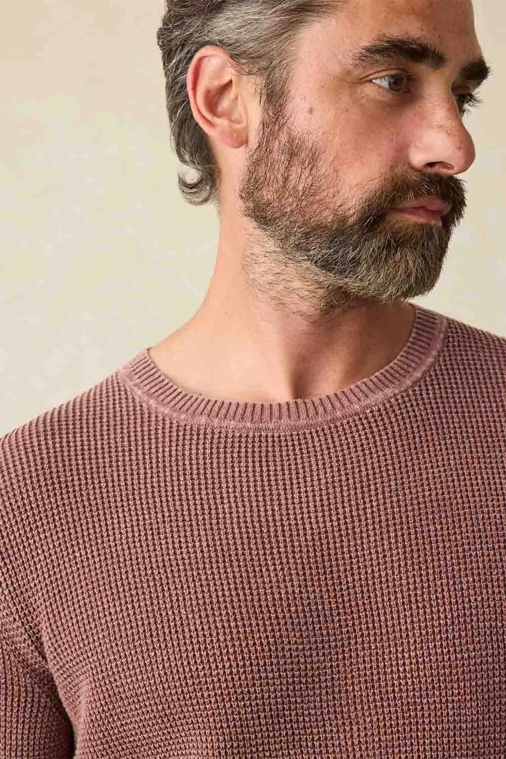 SUNWASHED CREWNECK Plum Wine sold by REVOLVR Menswear product image thumbnail 3