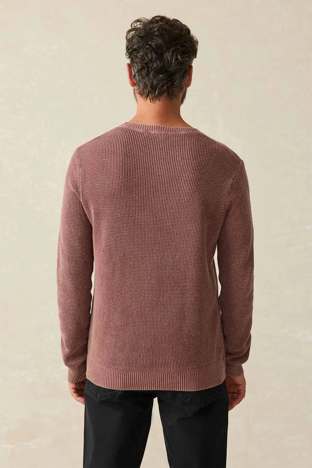 SUNWASHED CREWNECK Plum Wine sold by REVOLVR Menswear product image thumbnail 2