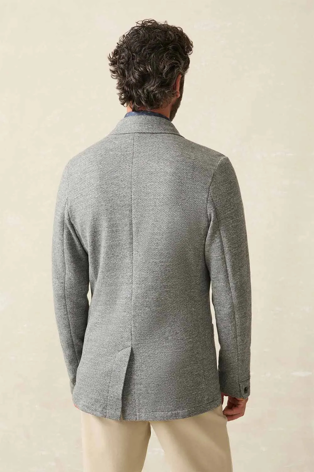 INLET KNIT BLAZER Medium Grey Melange sold by REVOLVR Menswear product image thumbnail 3