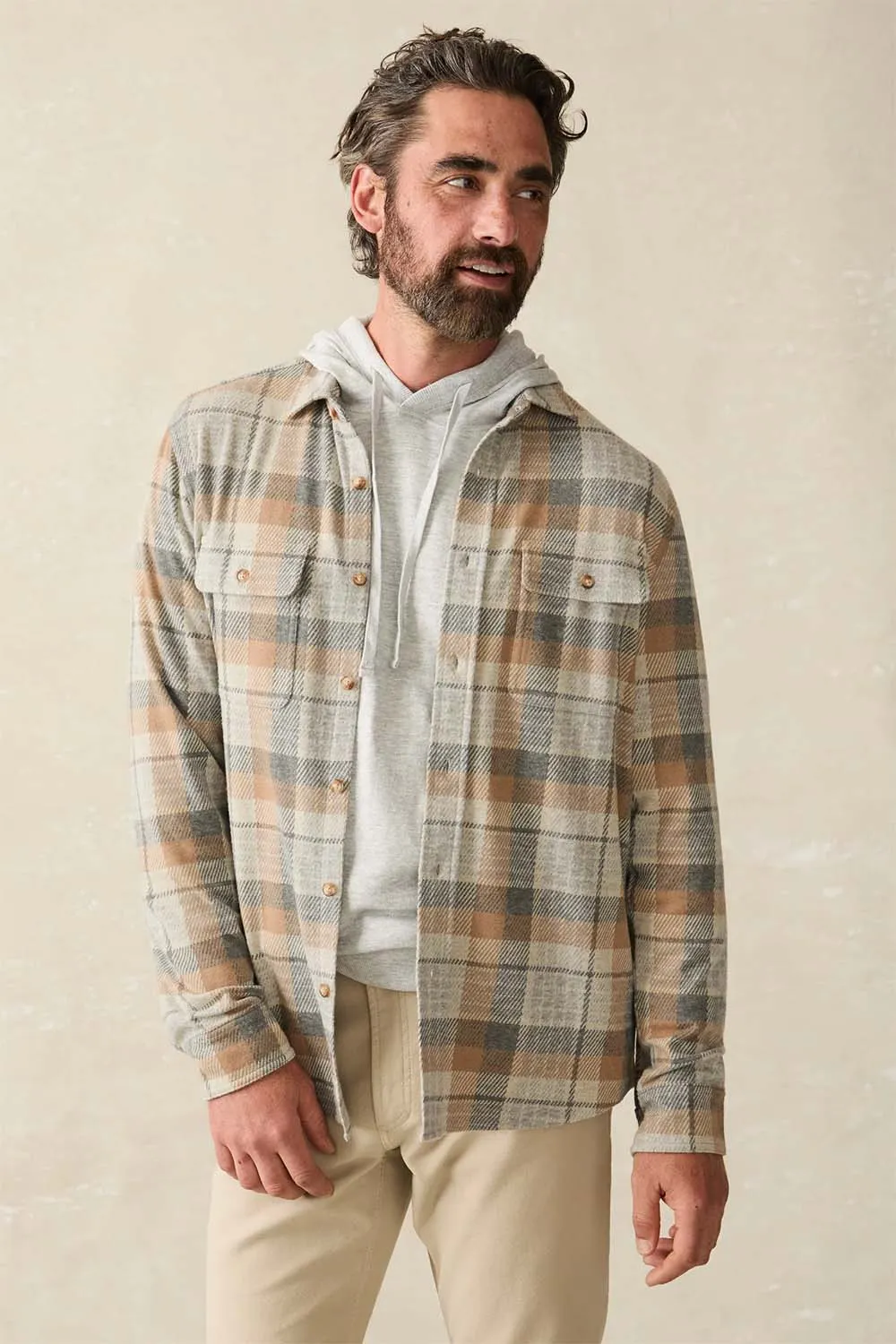 LEGEND SWEATER SHIRT Desert Plaid sold by REVOLVR Menswear product image thumbnail 2