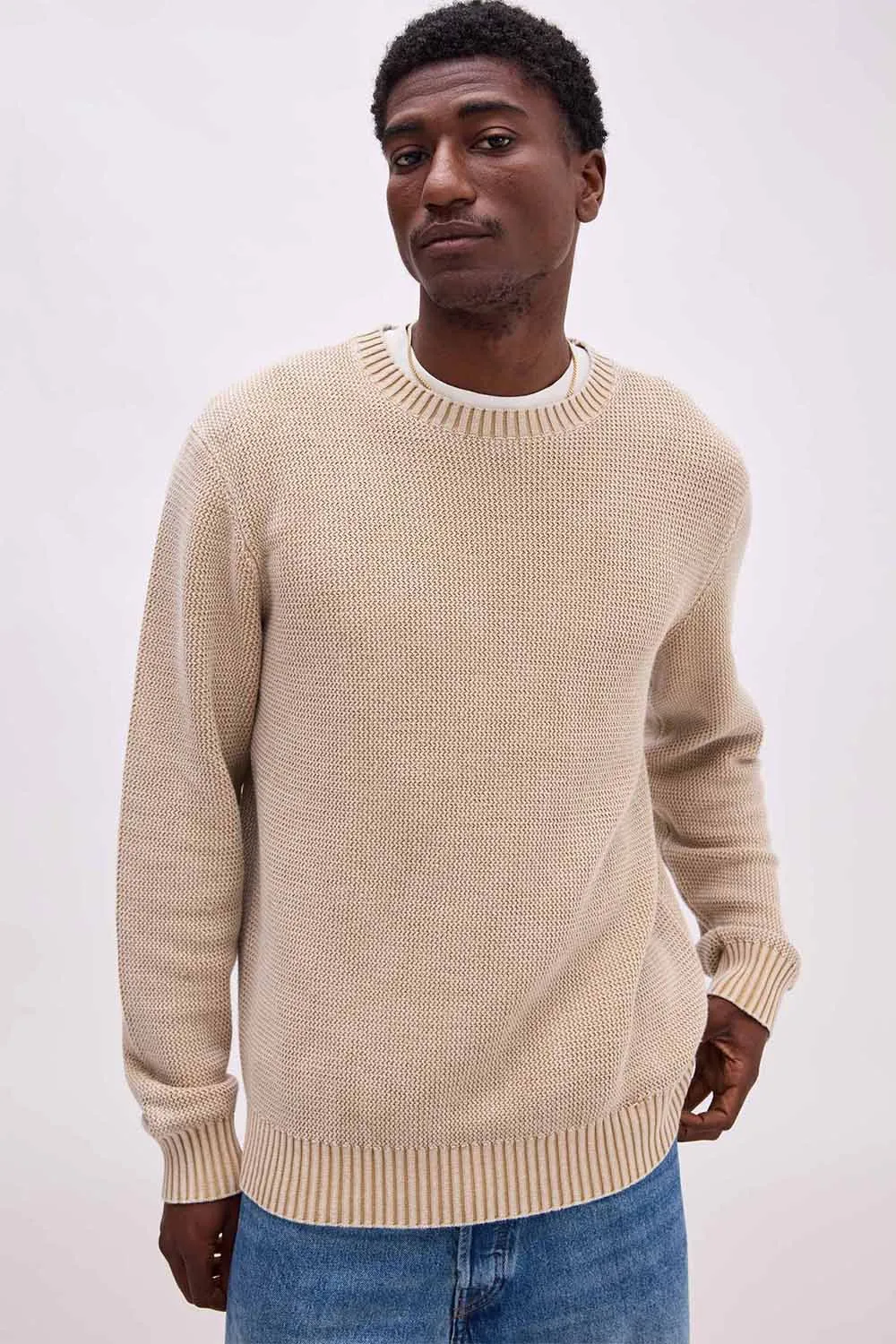 DUNE SWEATER Khaki sold by REVOLVR Menswear