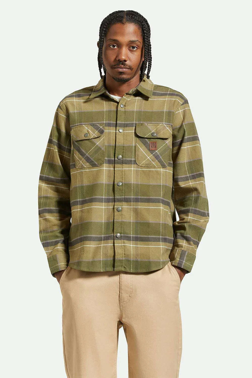 BUILDERS BOWERY FLANNEL Dill/Olive Surplus/Washed Black sold by REVOLVR Menswear product image thumbnail 2