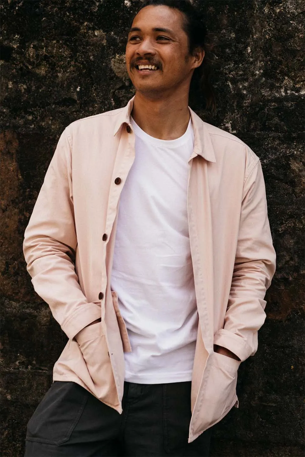 TONKIN WORK SHIRT Pink Smoke sold by REVOLVR Menswear product image thumbnail 2