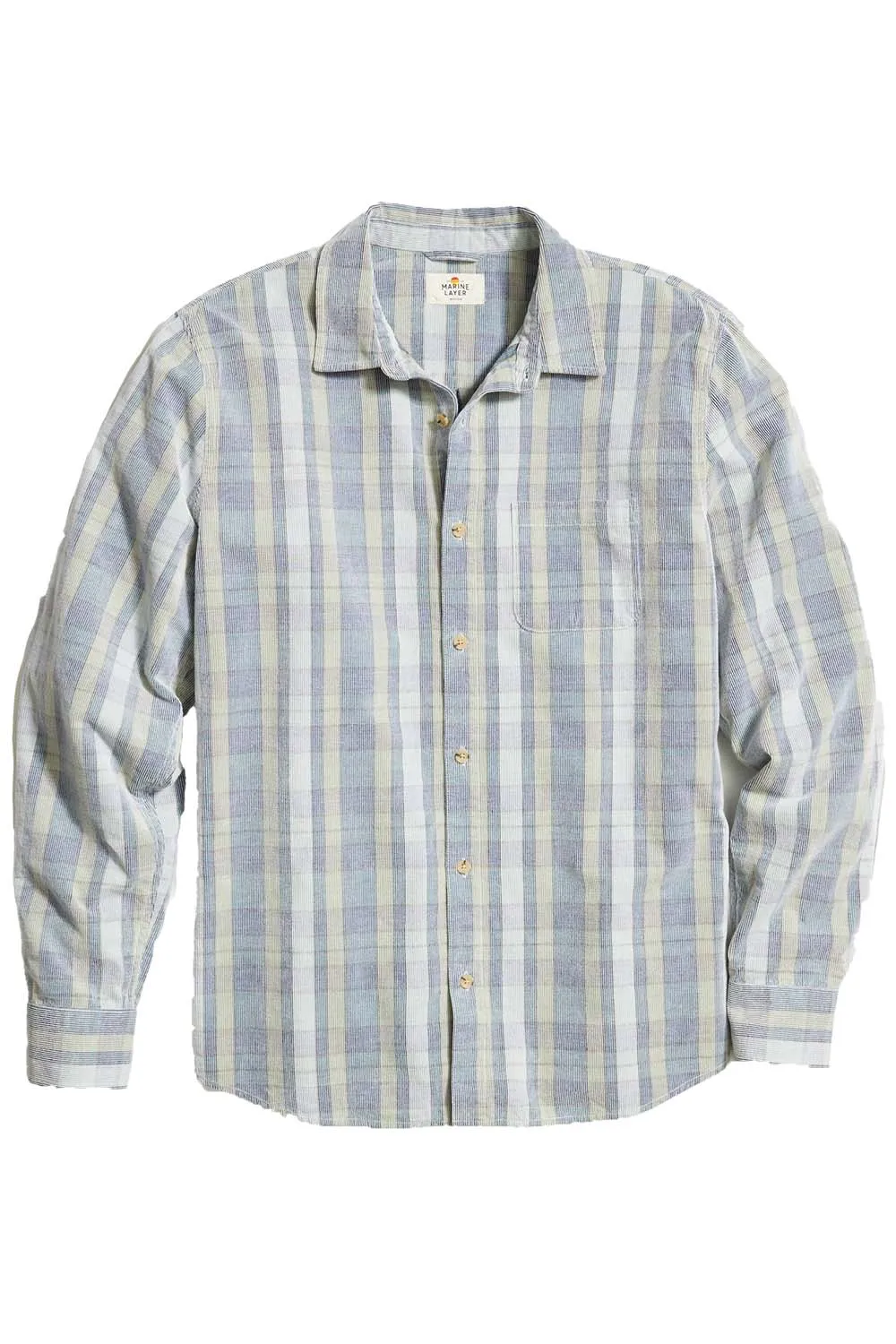 LW PLAID CORDUROY SHIRT Blue/Green Plaid sold by REVOLVR Menswear