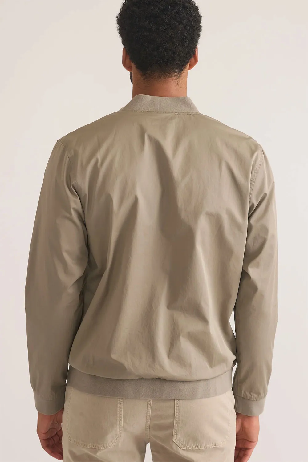 ROSSLAND WAX CANVAS BOMBER Vetiver sold by REVOLVR Menswear product image thumbnail 3